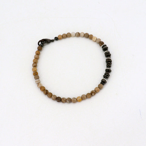 Jasper & Silver Leaf Bracelet - Arts and Heritage St. Albert