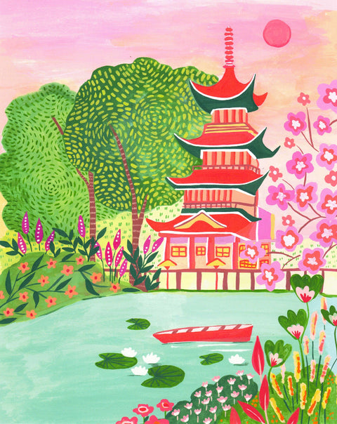 8 x 10 Art Prints by Nabeela Rumi Japanese Temple - Arts and Heritage St. Albert