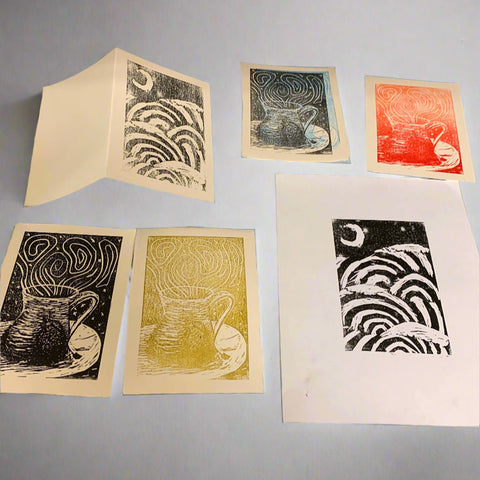 Printmaking – Linocut Art Cards + Prints - Arts and Heritage St. Albert