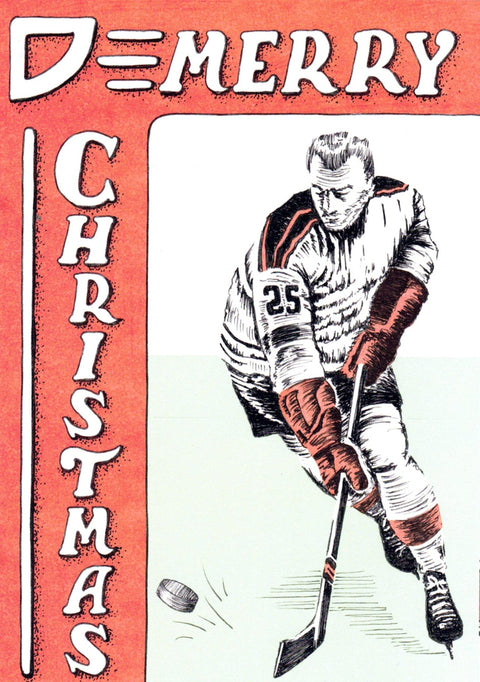 'Christmas' Art Cards by Snake Bite Creations Merry Christmas Hockey Art Card - Arts and Heritage St. Albert