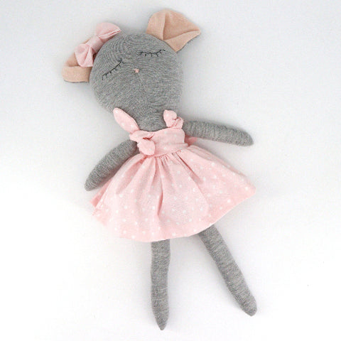 Handmade 'Mice' Dolls Pink Dress - Arts and Heritage St. Albert