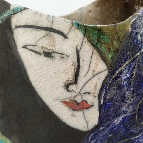 'Moonstruck' Sculptural Raku Vessel