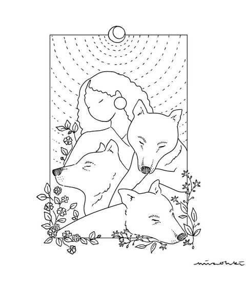 Art Cards by Mia Ohki Mother of Wolves - Arts and Heritage St. Albert