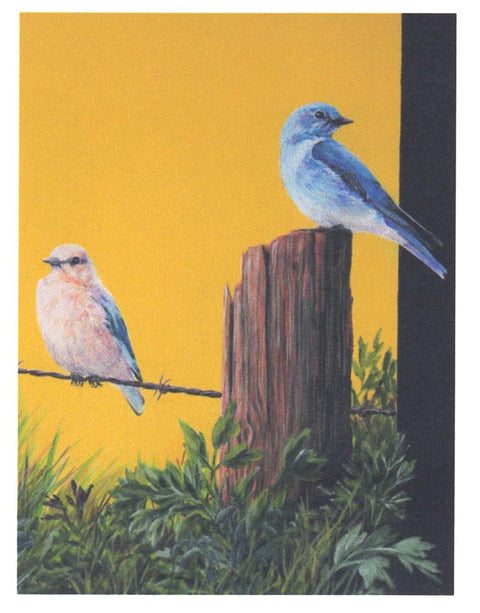 Birds & Butterflies Art Cards By Teresa Stieben Mountain Blue Bird - Arts and Heritage St. Albert