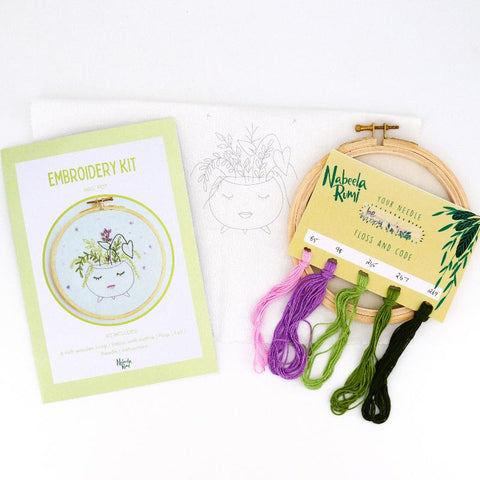 'Mrs. Pot' Embroidery Kit - Arts and Heritage St. Albert