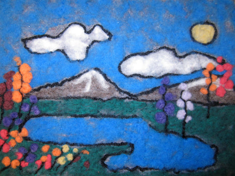 Needle Felted Alberta Landscape (In-School) - Arts and Heritage St. Albert