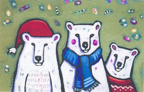 Pam Weber Holiday Cards Polar Bear Family - Arts and Heritage St. Albert