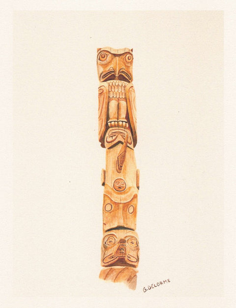 Totem Art Prints By Gerald Delorme Pole at Gitwinksihlkw - Arts and Heritage St. Albert
