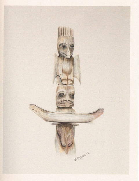 Totem Art Prints By Gerald Delorme Pole at Kispiox - Arts and Heritage St. Albert