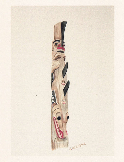 Totem Art Prints By Gerald Delorme Pole at Kitselas - Arts and Heritage St. Albert