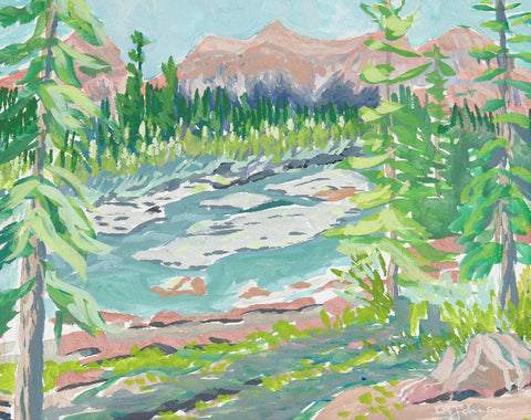 'Silver Currents' Original Painting by Luise Mendler-Johnson - Arts and Heritage St. Albert