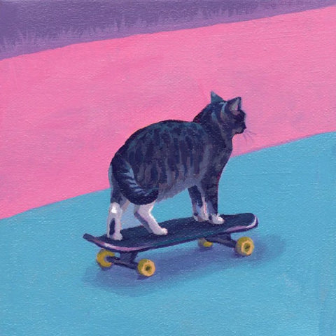 'Cats' Expressive Animal Portrait Art Cards by Robin Good Sk8er Cat - Arts and Heritage St. Albert
