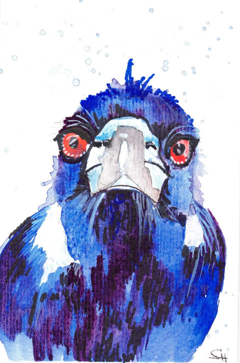 'Bird Series' 4 x 6 Original Art Cards by Sabine Hahnel Style 7 - Arts and Heritage St. Albert