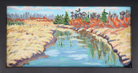 'The View From The Bridge' Original Painting by Luise Mendler-Johnson - Arts and Heritage St. Albert