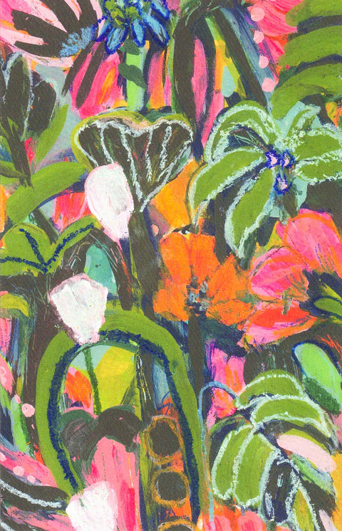 Expressive Floral Art Cards by Meghana Gauthier Tropical Green - Arts and Heritage St. Albert