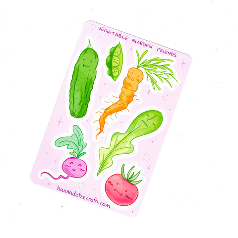 Sticker Sheets by Hanna Dotzenroth Vegetable Garden Friends - Arts and Heritage St. Albert