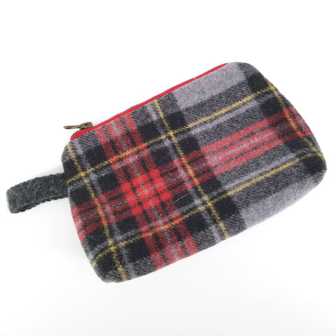 Medium Upcycled Zip Case Plaid - Arts and Heritage St. Albert