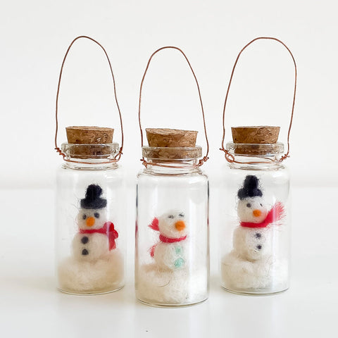 Felted Character in Glass Ornament - Arts and Heritage St. Albert