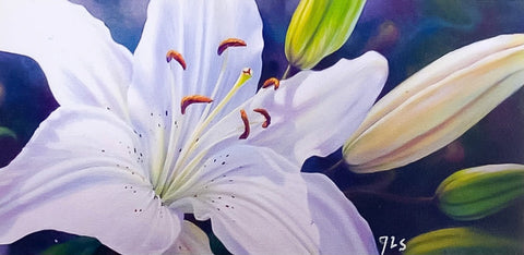 Art Magnets White Lily - Arts and Heritage St. Albert