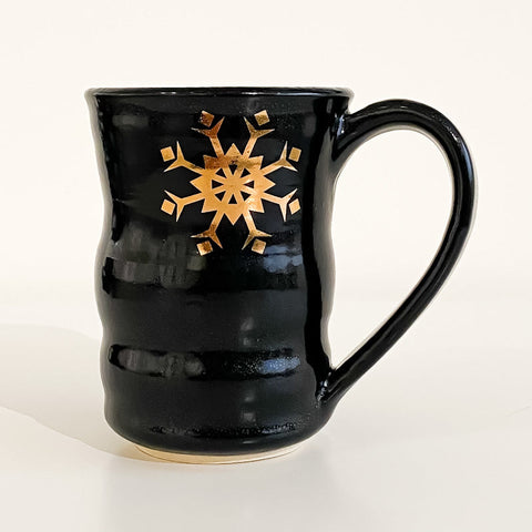 Snowflake Mug with Platinum and Gold Decals