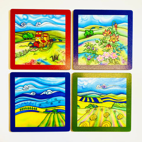 Silk Concepts Coasters (set of 4)
