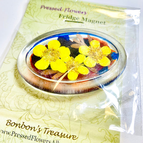 Pressed Flower Art Fridge Magnets