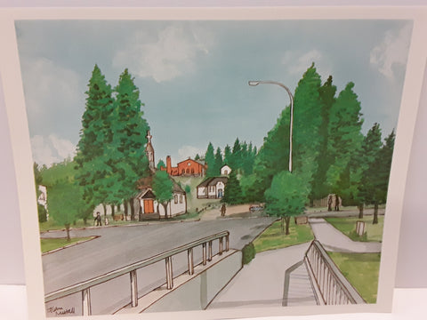 Alan Nuttall Print Perron Street looking north (2) - Arts and Heritage St. Albert