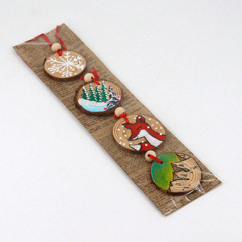 Hand Painted Wooden Christmas Ornaments Style 10 - Arts and Heritage St. Albert