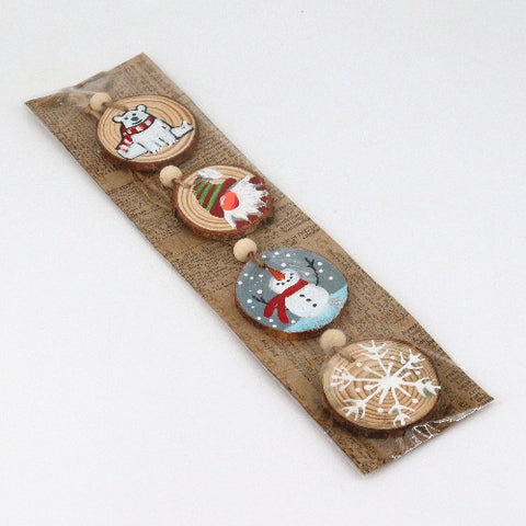 Hand Painted Wooden Christmas Ornaments Style 12 - Arts and Heritage St. Albert