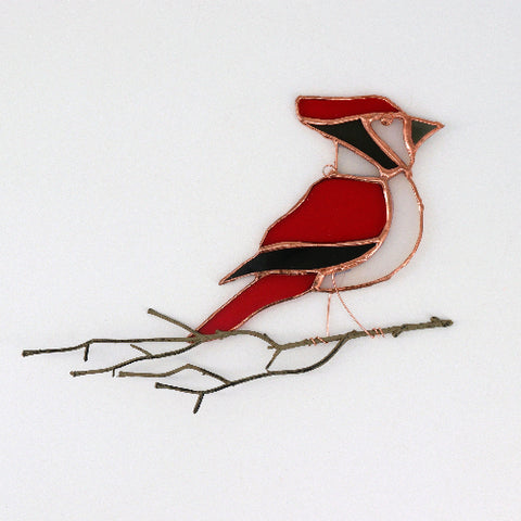 Stained Glass "Red Birdies" - Arts and Heritage St. Albert