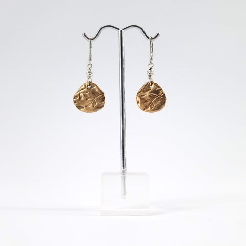 'Leaves in Freedom' Bronze Earrings