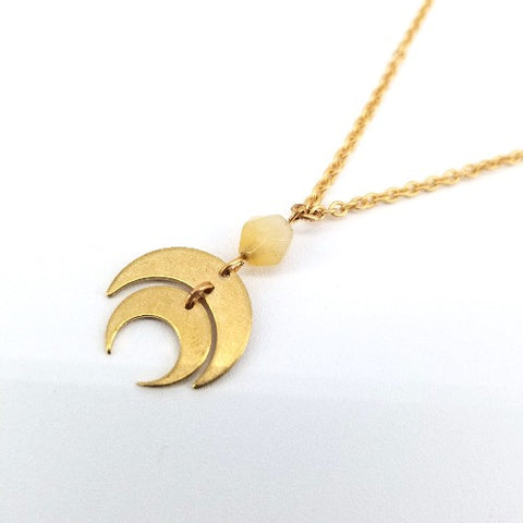 'Apollo' Double Crescent Moon Necklace