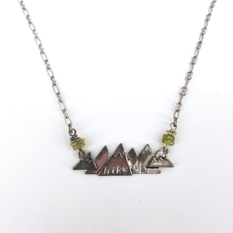 'Hike' Pewter Mountain Necklace