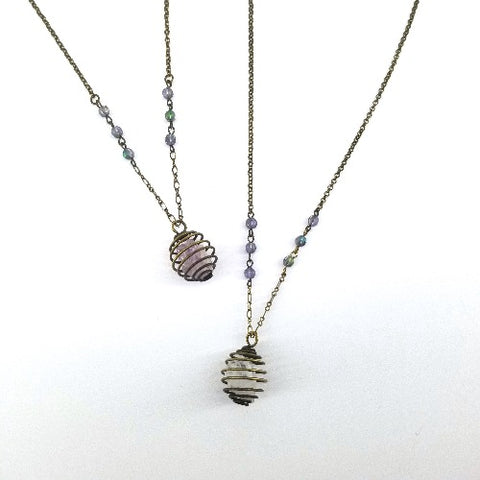 'Encapsulate' Caged Gemstone Necklace