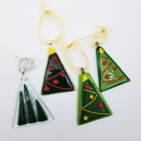 Handmade Glass Tree Ornaments