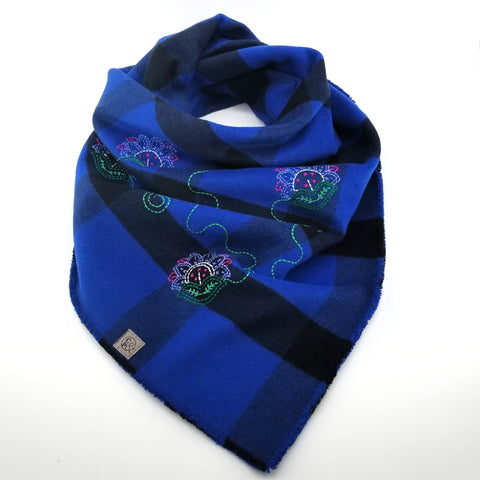 Embroidered Triangle Scarf - Large