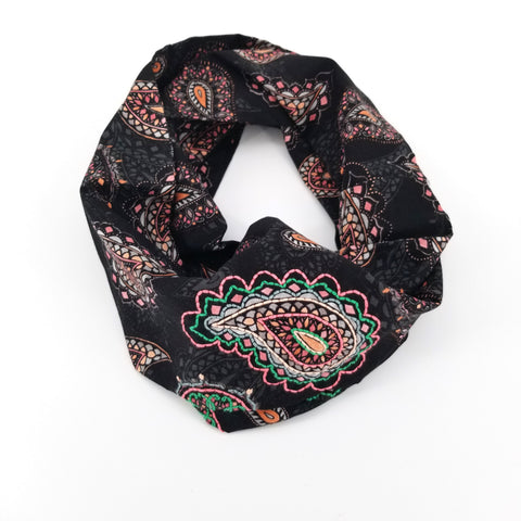 Hand Embroidered Infinity Scarf Style 13 - Arts and Heritage St. Albert