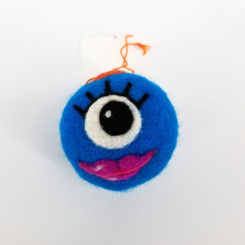 Felted Monster Head Ornaments