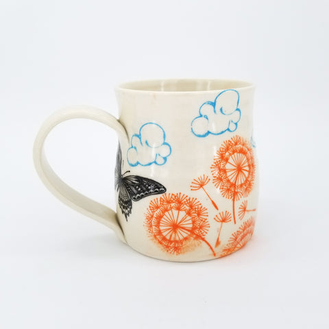 Dandelion & Butterflies Porcelain Mug