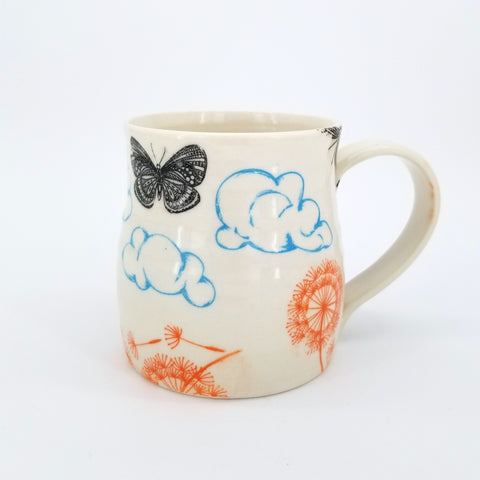 Dandelion & Butterflies Porcelain Mug