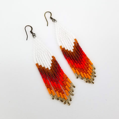 Beaded Fringe Earrings