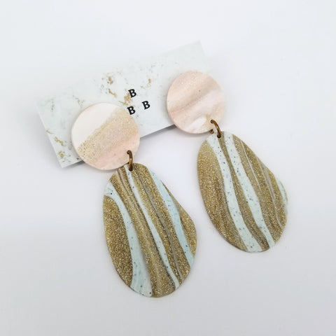 'Clay Classics' Large Clay, Acrylic and Resin Earrings