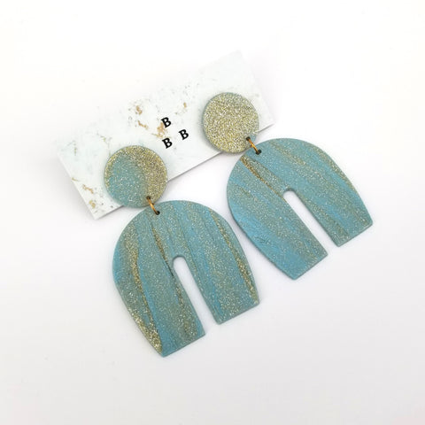 'Clay Classics' Large Clay, Acrylic and Resin Earrings