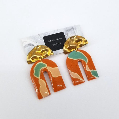 'Clay Classic' Earrings With Bronze