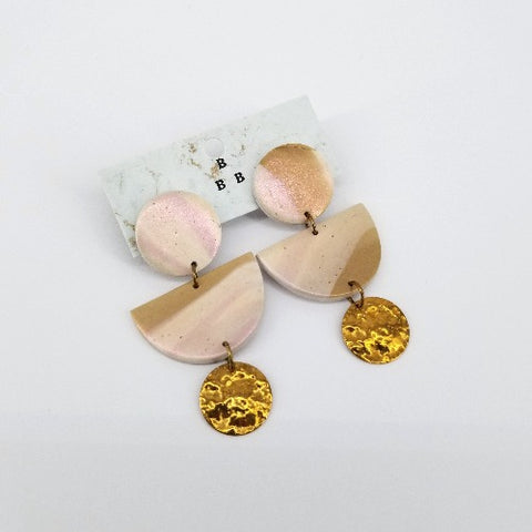 'Clay Classics' Large Clay, Acrylic and Resin Earrings