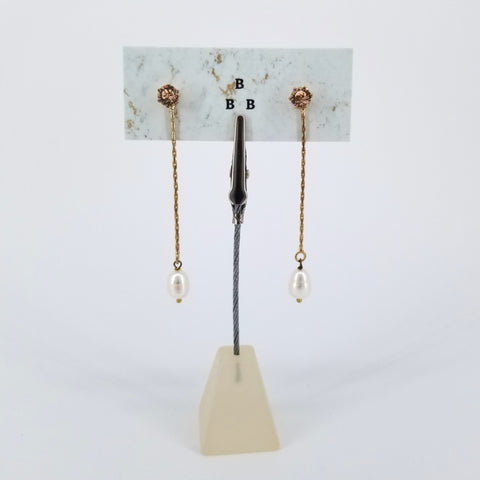 'Two Way Drops' Hanging Earring With Chain
