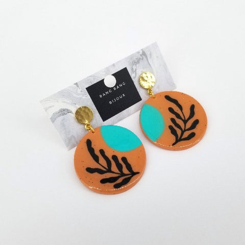 'Clay Classic' Earrings With Bronze