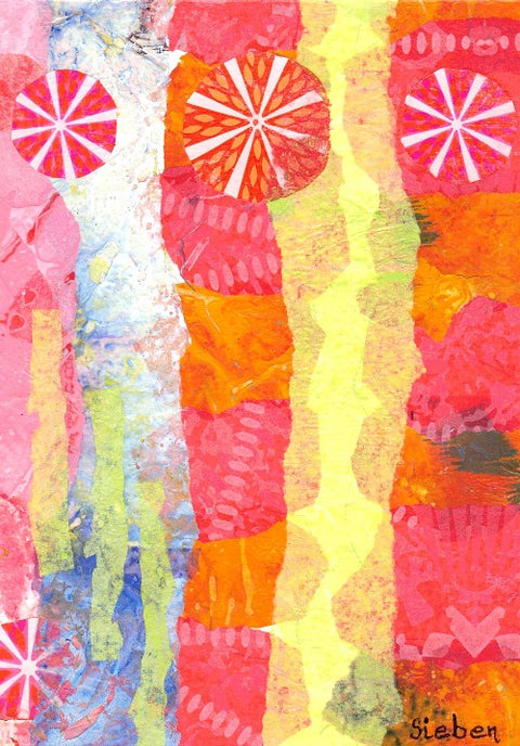"Fabulous Colour Series" Original Collaged Art Card