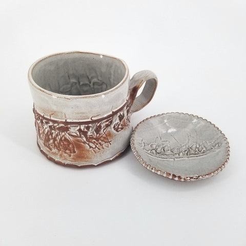 Prairie Embossed Mugs and Trivet Set