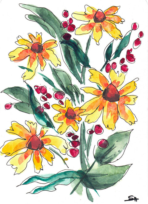 'Floral Series' Original Watercolours